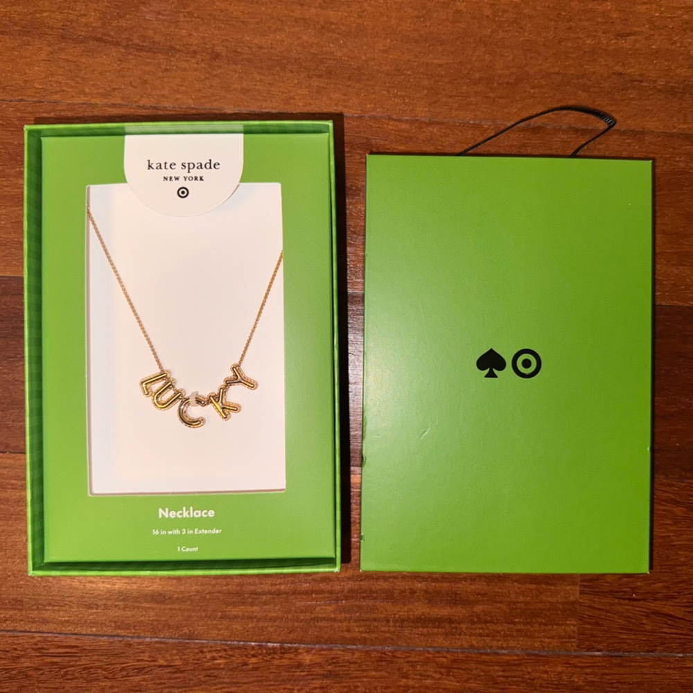 Kate Spade New York x Target LUCKY BUBBLE CHARM NECKLACE Gold toned - New in Box